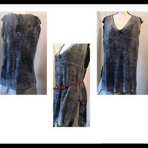 RAFFI COTTON GARMENT DYED TUNIC SZ XL